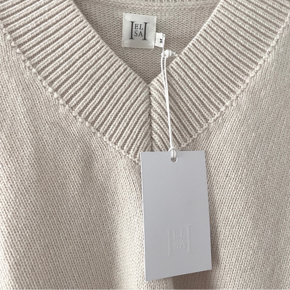 NWT Helsa Talena V Neck Sweater Medium - Picture 7 of 9
